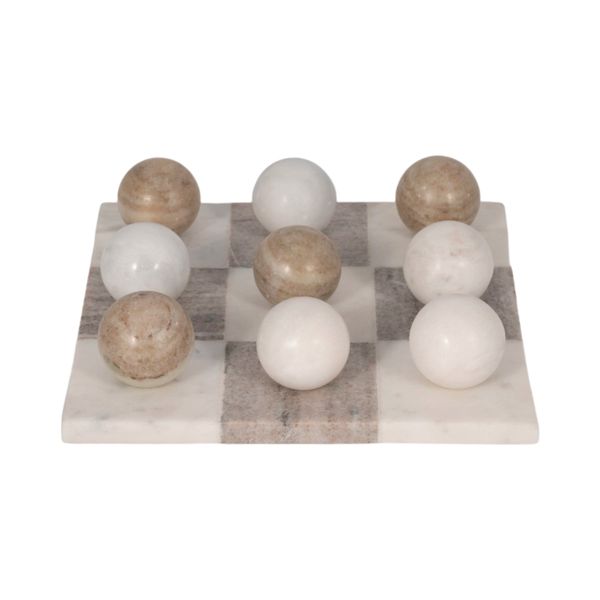Modern Square Marble Tic Tac Toe Game Set For Living Room Coffee Table Decor Home Office Family Play