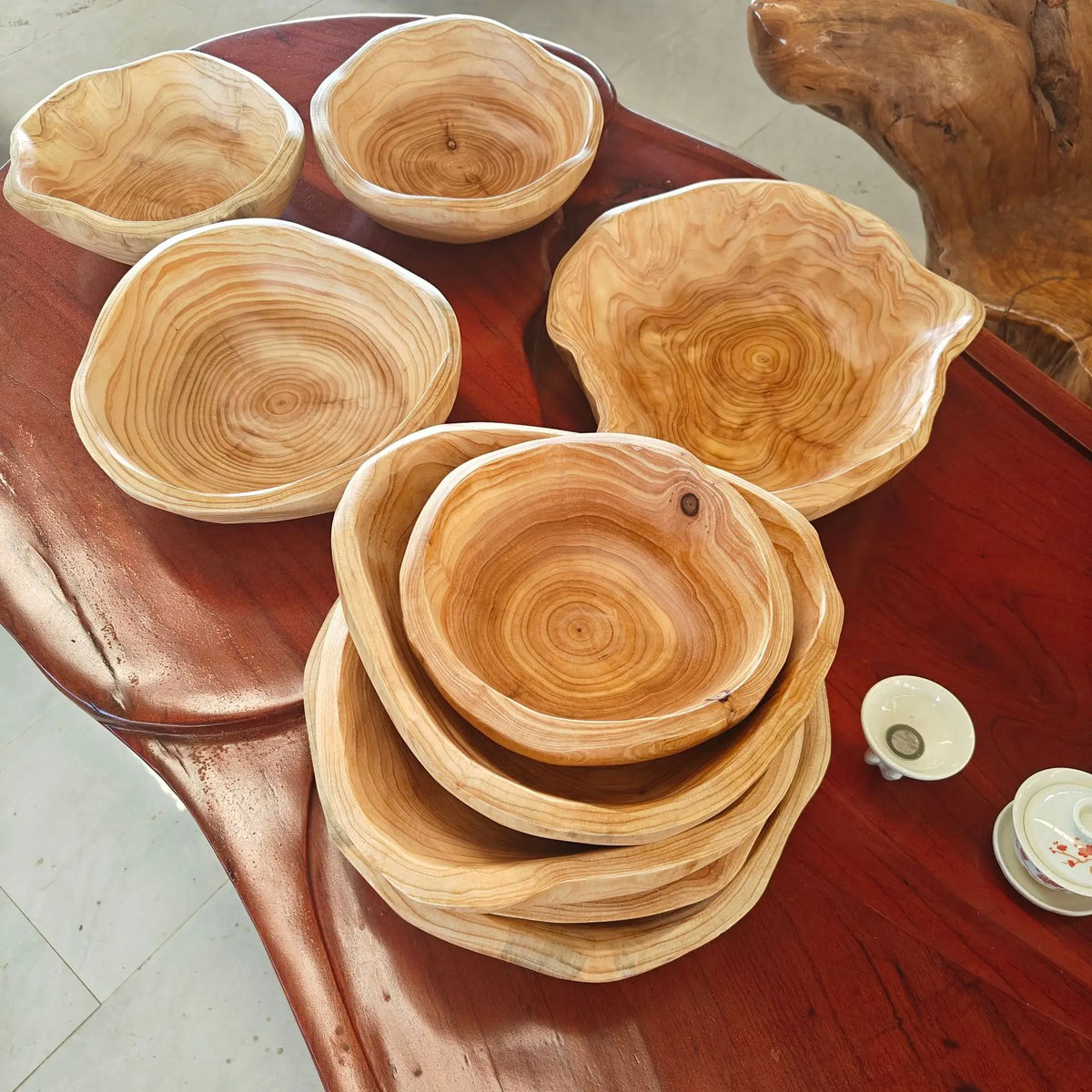 Solid Wood Serving Tray and Bowl