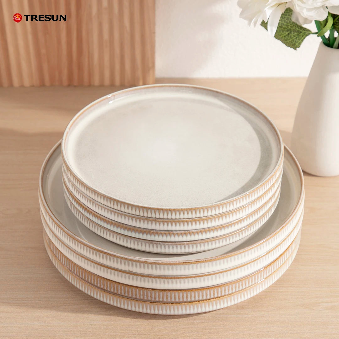 16-Piece Reactive Glaze Stoneware Dinnerware Set