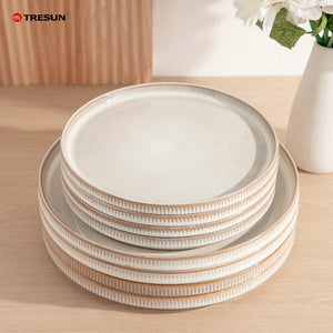 16-Piece Reactive Glaze Stoneware Dinnerware Set