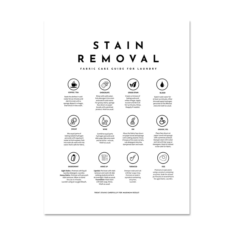 Laundry Care Guide Wall Art Print – CPC5314 A