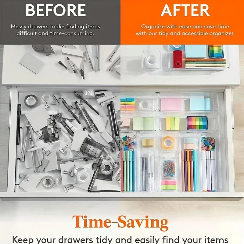 44-Piece Modular Drawer Organizer Set