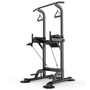 Adjustable Home Gym Pull-Up Station with Bench and Rack