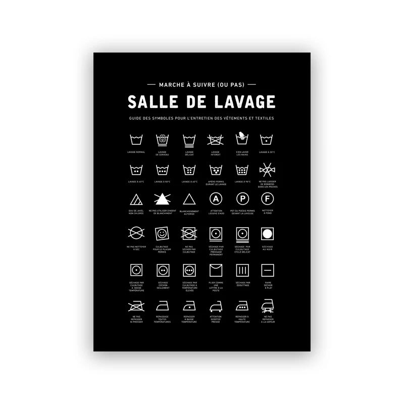Laundry Care Guide Wall Art Print – CPH6765
