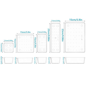 44-Piece Modular Drawer Organizer Set