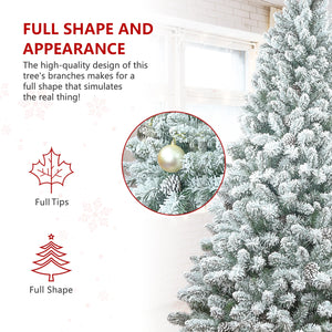 7-Foot Pre-Lit Snowy Artificial Christmas Tree