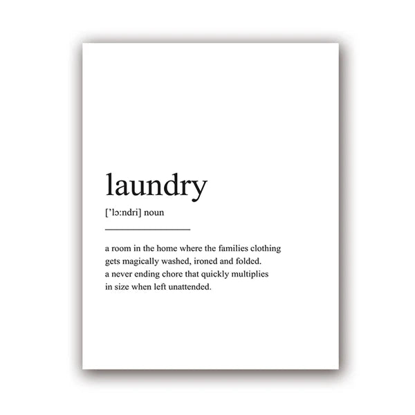 Laundry Care Guide Wall Art Print – CPH6765