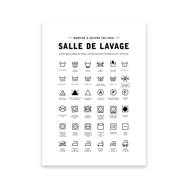 Laundry Care Guide Wall Art Print – CPC5314 A