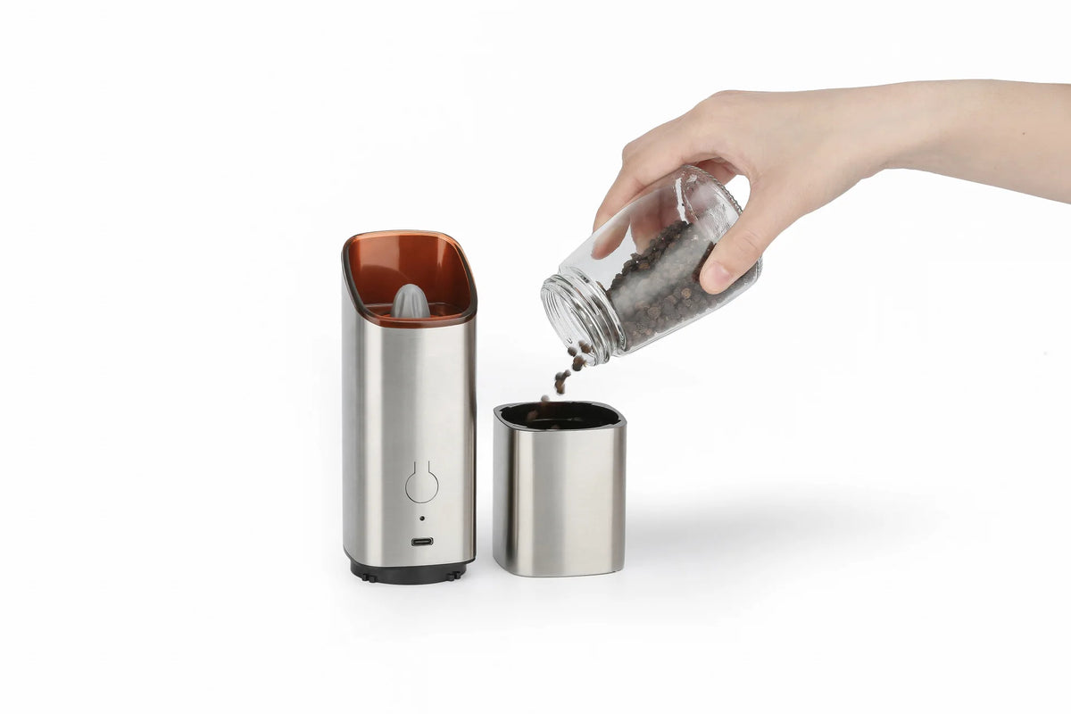 Adjustable Stainless Steel Electric Salt and Pepper Grinder