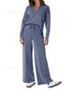 Women's Casual Long-Sleeve Two-Piece Pants Set