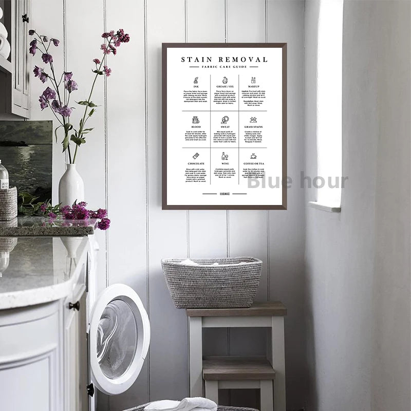 Laundry Care Guide Wall Art Print – CPH5195