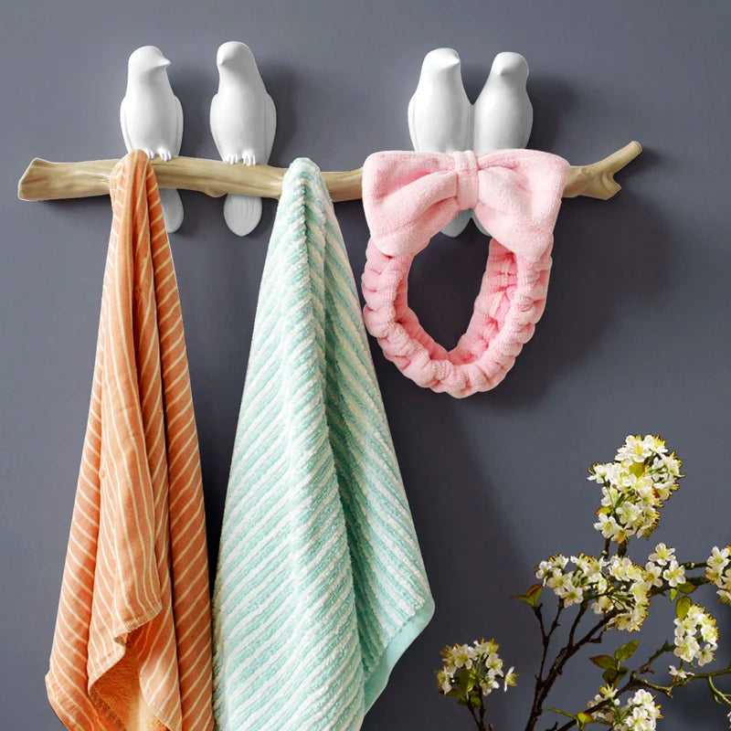 Decorative Bird Wall Hooks – Pink 1bird