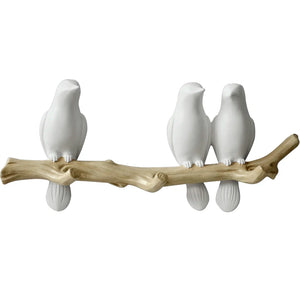 Decorative Bird Wall Hooks – Texture blue 2 bird2