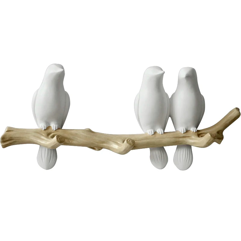 Decorative Bird Wall Hooks – Texture blue 2 bird2