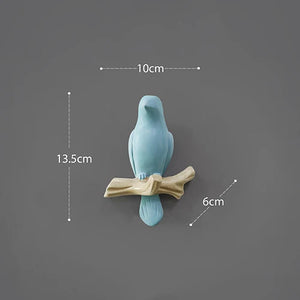 Decorative Bird Wall Hooks – Pink 3 birds