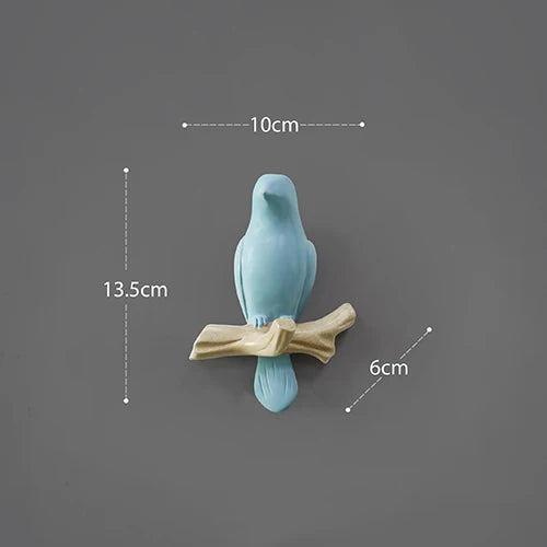 Decorative Bird Wall Hooks – Pink 3 birds