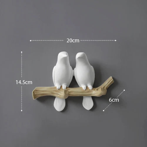 Decorative Bird Wall Hooks – Blue 3 birds