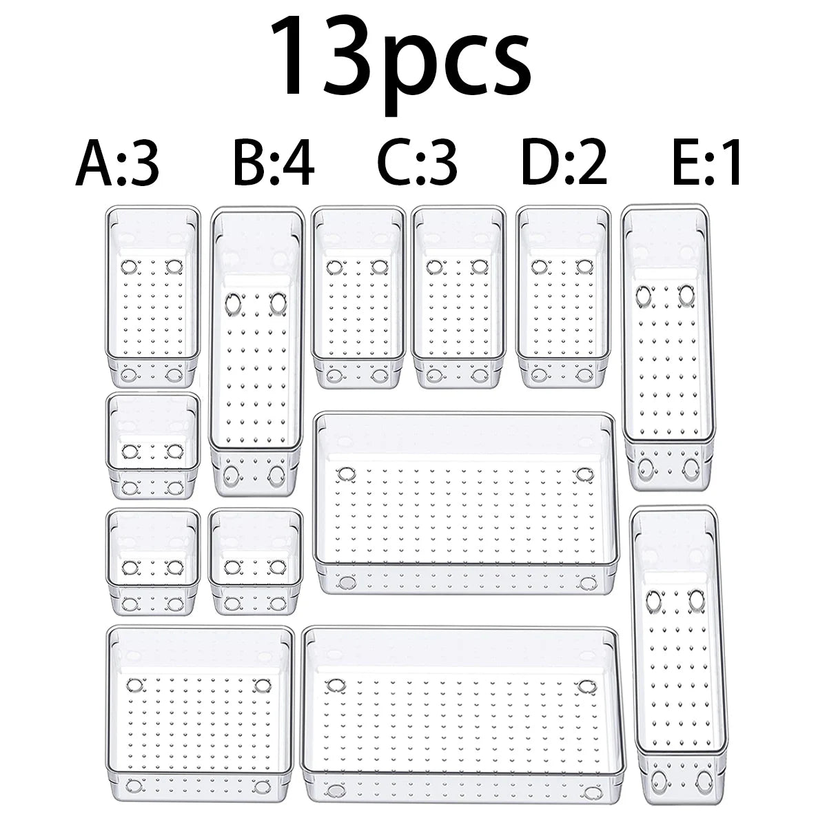 44-Piece Modular Drawer Organizer Set