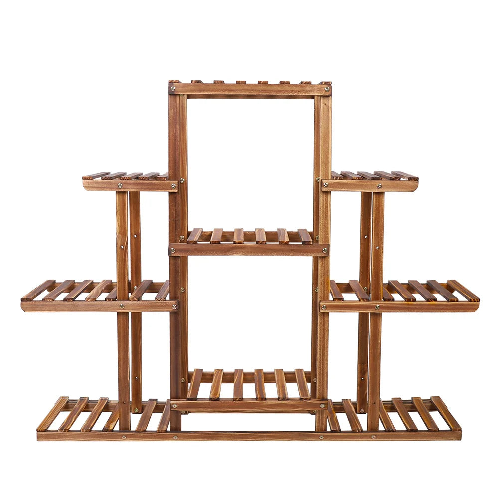 9-Tier Wooden Plant Stand