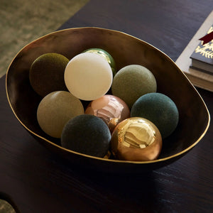 9-Piece Flocked Christmas Ball Ornament Set