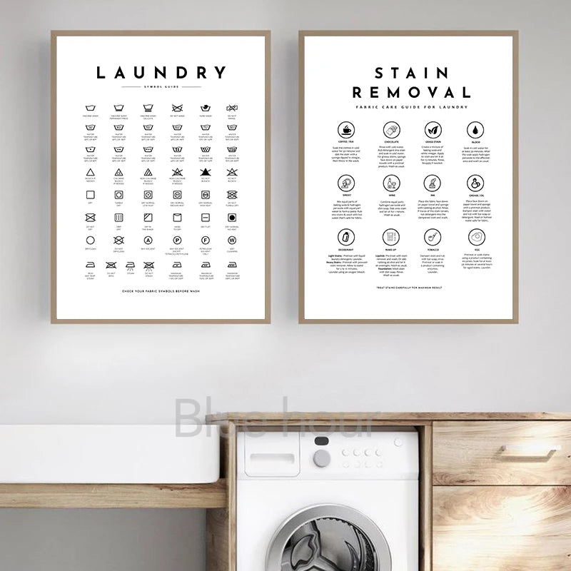 Laundry Care Guide Wall Art Print – CPC5364