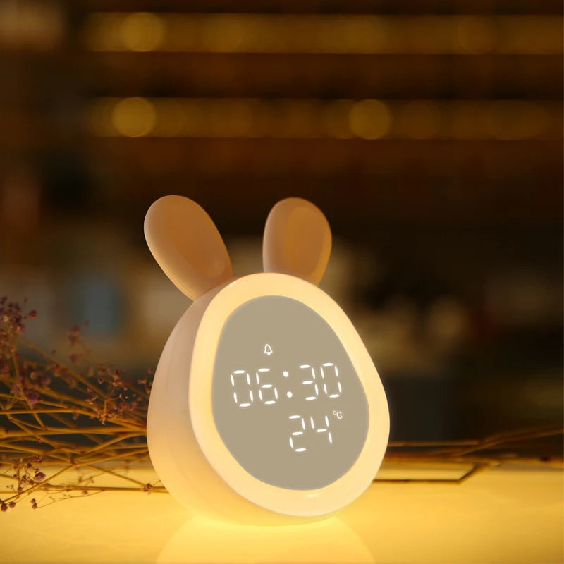 Rechargeable Rabbit Sleep-Training Alarm Clock & Night Light
