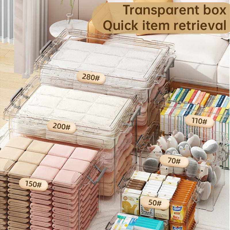 Large Clear Stackable Storage Box – alternate view