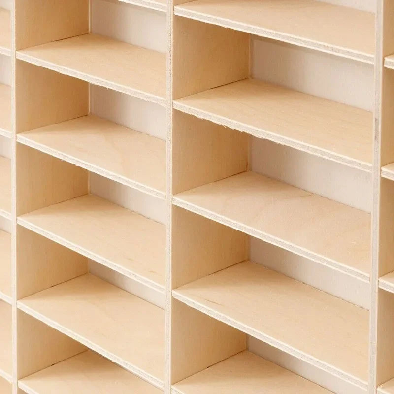 Solid Wood Multi-Compartment Storage Organizer