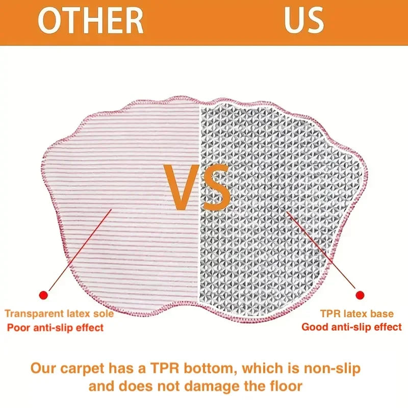 Absorbent Non-Slip Microfiber Bath Mat – Red