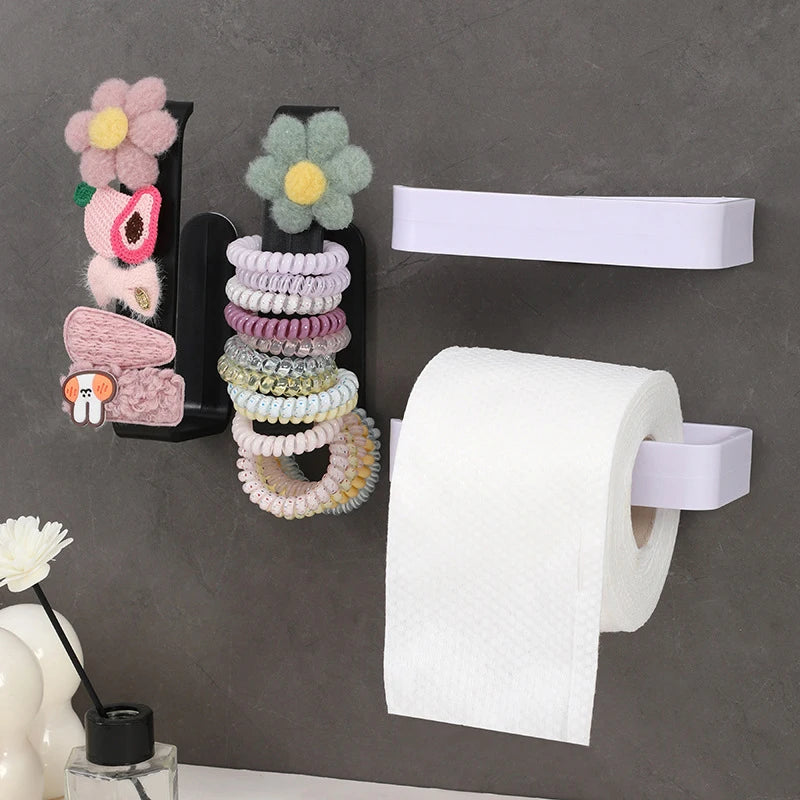 Wall-Mounted Bathroom Towel Rack and Shelf – alternate view