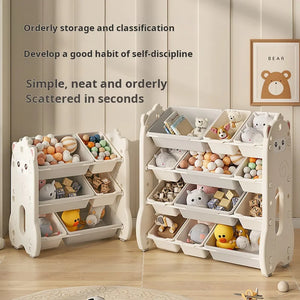 Multi-Tier Children's Toy and Book Storage Organizer