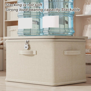 Stackable Locking Storage Container with Handle