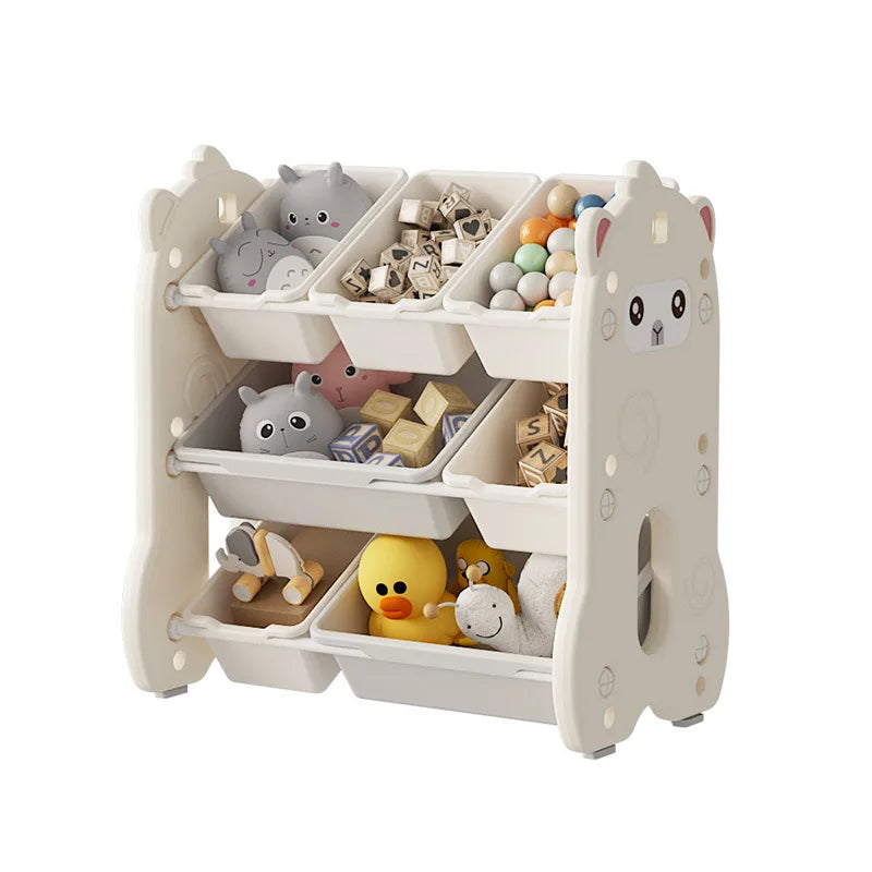 Multi-Tier Children's Toy and Book Storage Organizer