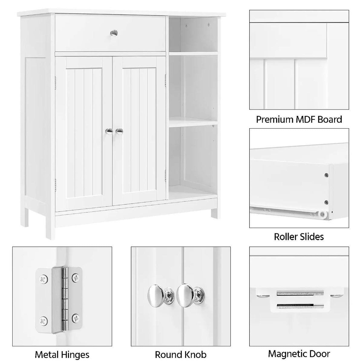 Freestanding Bathroom Cabinet with Drawer – alternate view