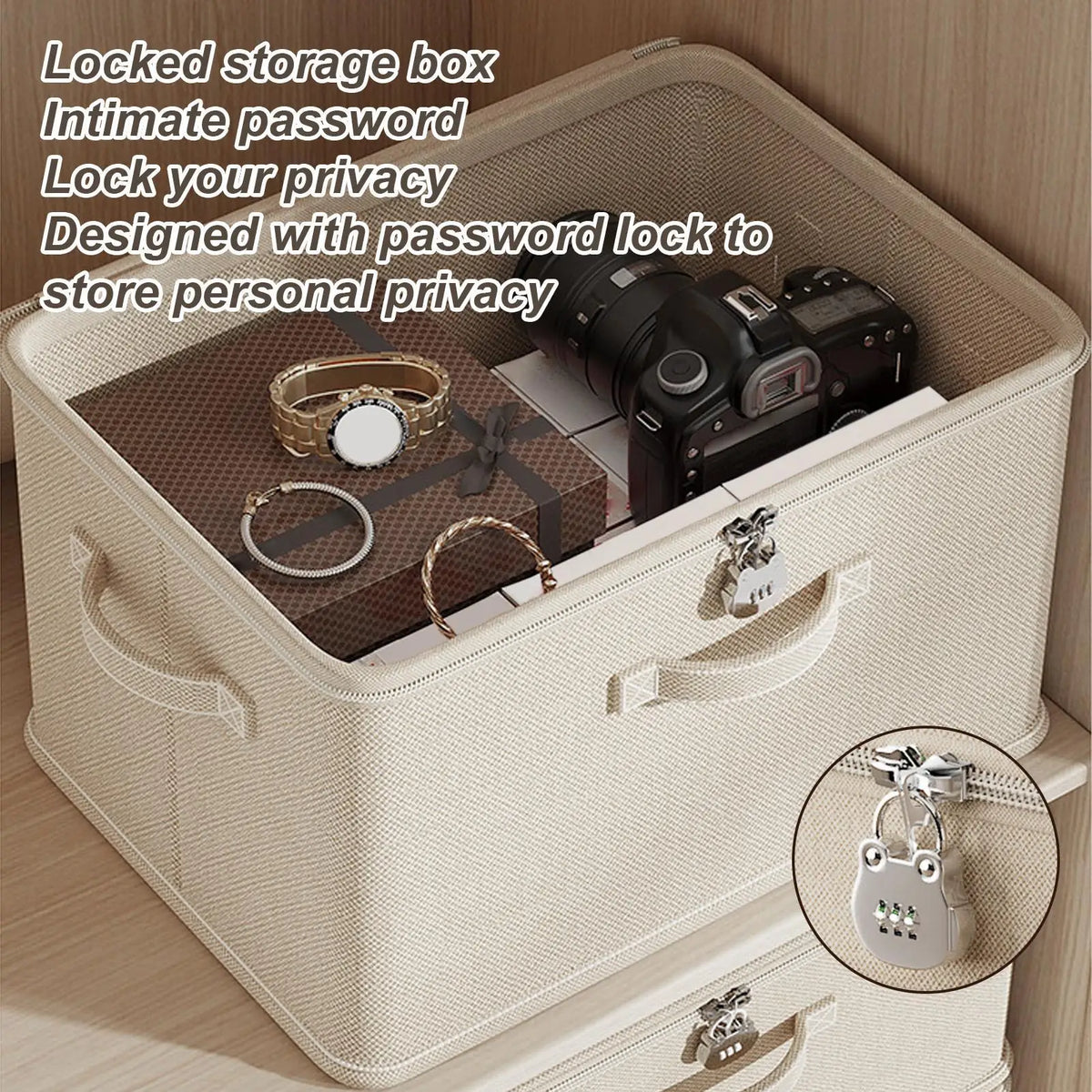 Stackable Locking Storage Container with Handle