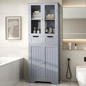 67-Inch Freestanding Bathroom Storage Cabinet – alternate view