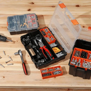 Large-Capacity Multi-Compartment Tool Box