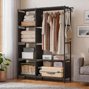 Multi-Tier Clothes and Quilt Storage Rack