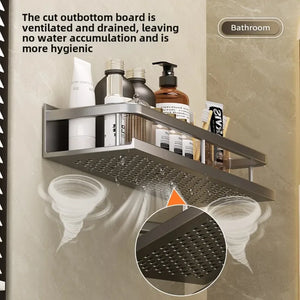 No-Drill Wall-Mounted Bathroom Shelf – alternate view