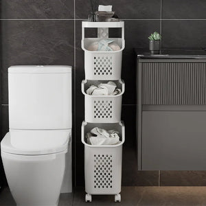 Rolling 3-Tier Laundry Sorter – 3 layer