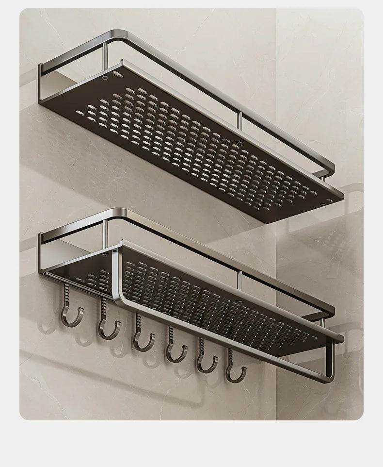 No-Drill Wall-Mounted Bathroom Shelf – alternate view