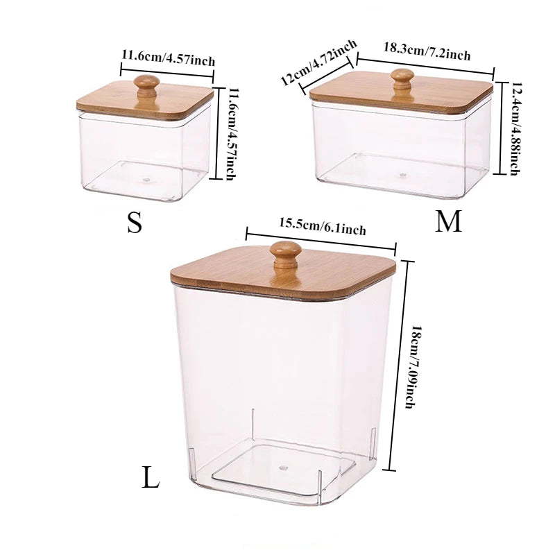 Bamboo-Lid Laundry Detergent Storage Container – alternate view