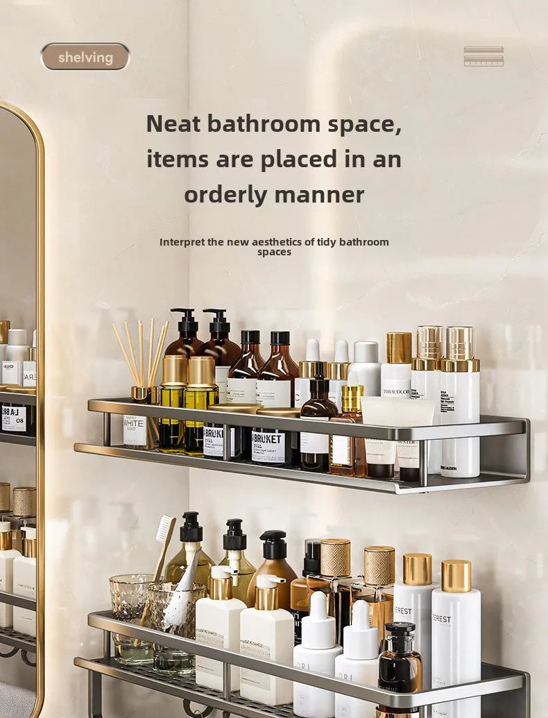 No-Drill Wall-Mounted Bathroom Shelf – alternate view
