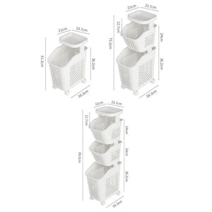Rolling 3-Tier Laundry Sorter – alternate view