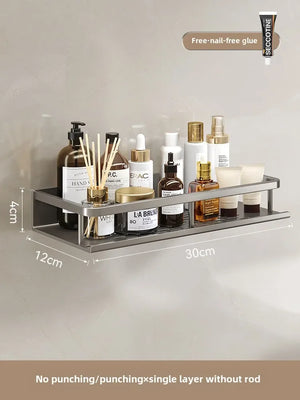 No-Drill Wall-Mounted Bathroom Shelf – alternate view