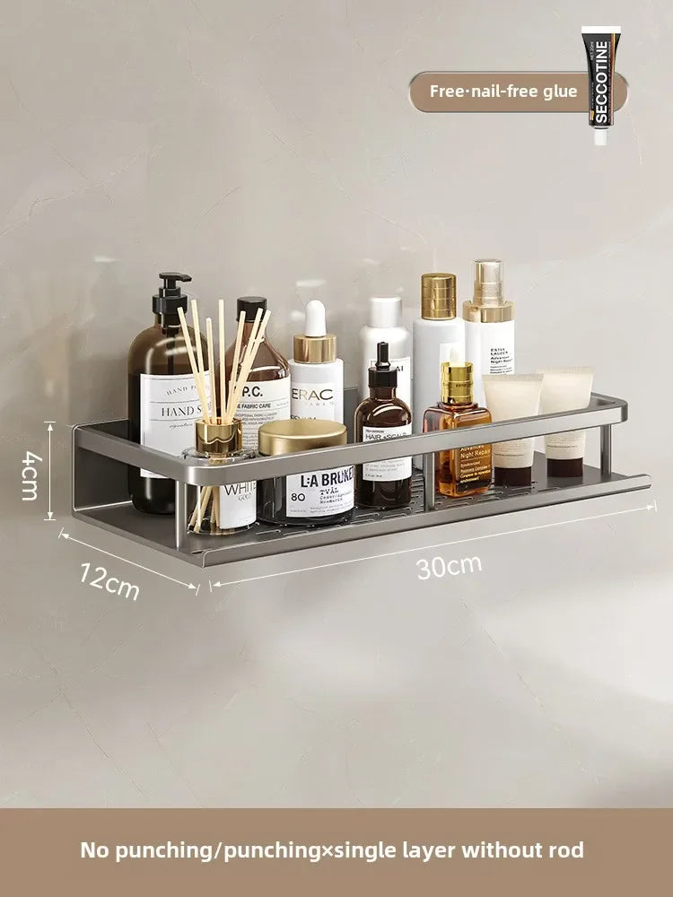 No-Drill Wall-Mounted Bathroom Shelf – alternate view