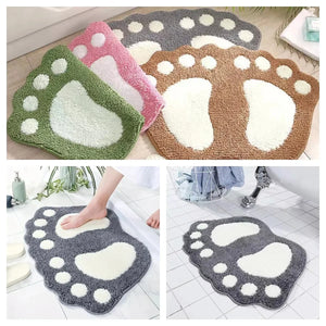 Absorbent Non-Slip Microfiber Bath Mat – Gray