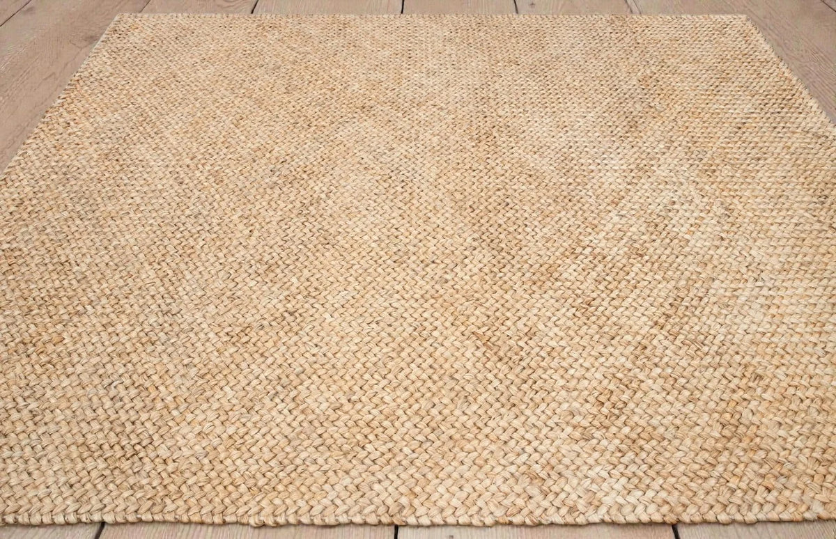 Handwoven Low-Pile Jute Area Rug