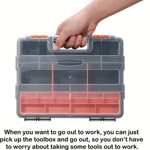 Large-Capacity Multi-Compartment Tool Box