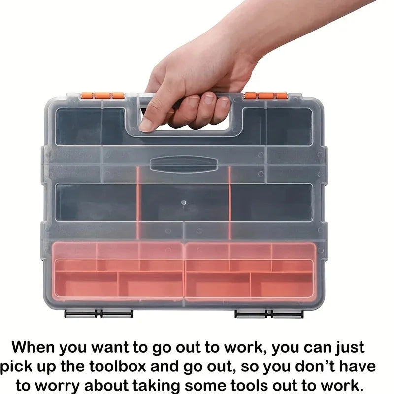 Large-Capacity Multi-Compartment Tool Box
